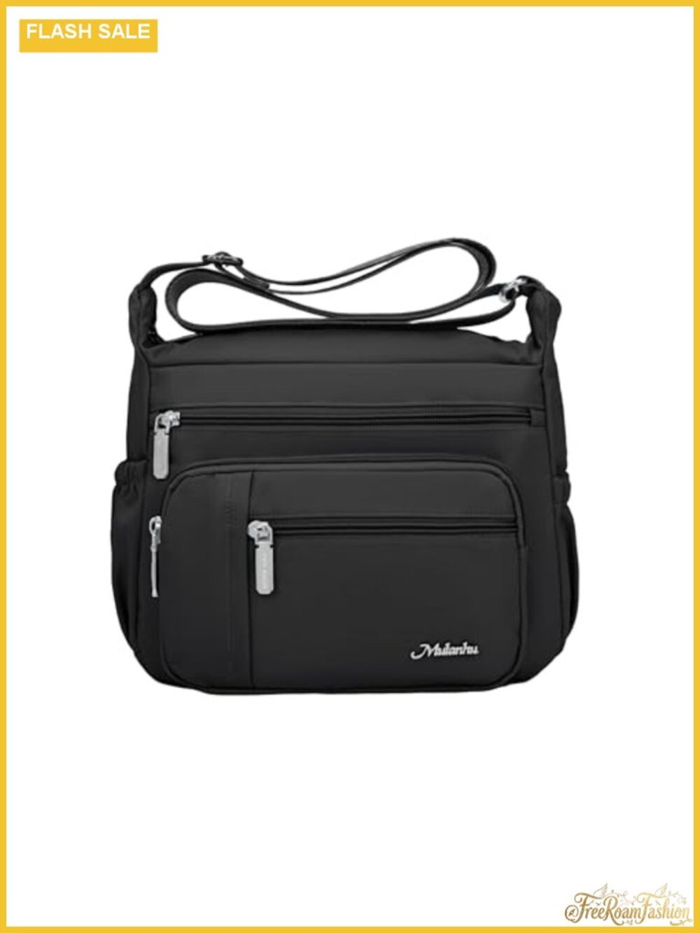 Nylon Waterproof Crossbody Bag Shoulder Purse Multi Pocket Handbag